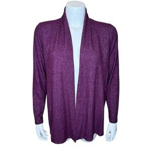 Habitat Cardigan Sweater XS Open Draped Pockets Purple